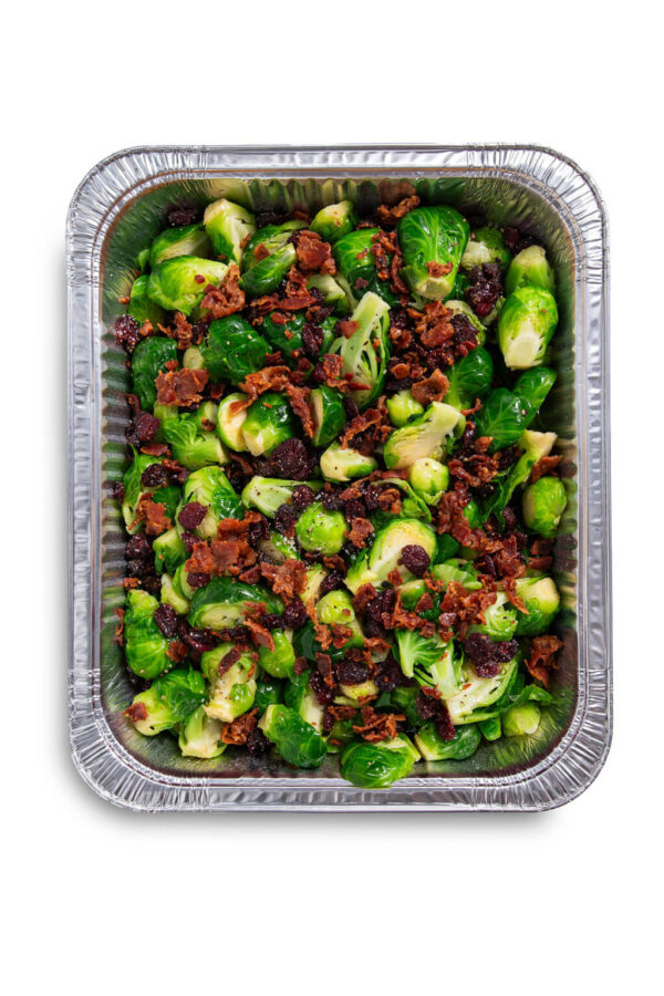 Brussels Sprouts with Bacon & Cranberries (gf)