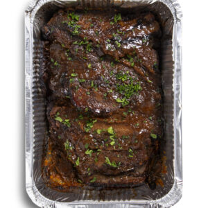 Brisket with Bourbon Peach Glaze